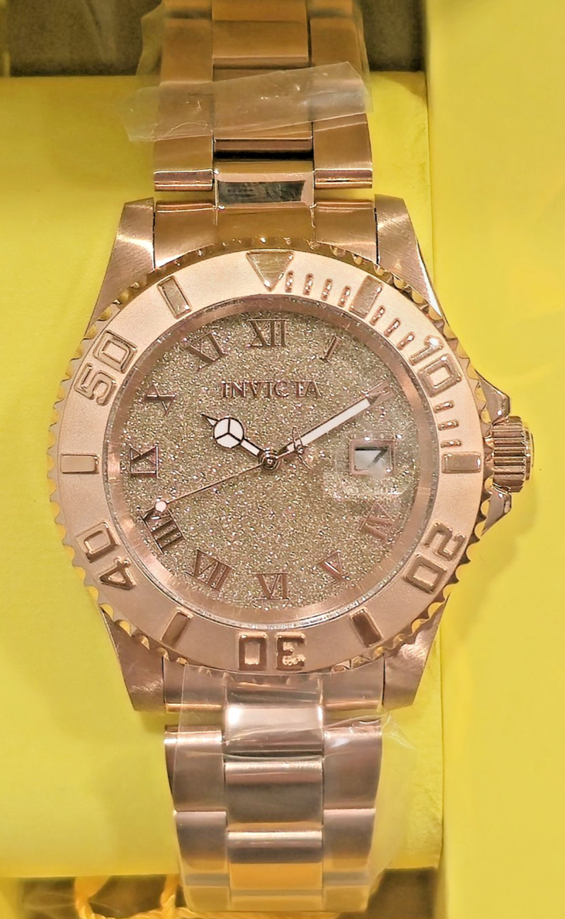 🔥22708🔥Invicta Women's Watch Angel Glittery Rose Gold Dial